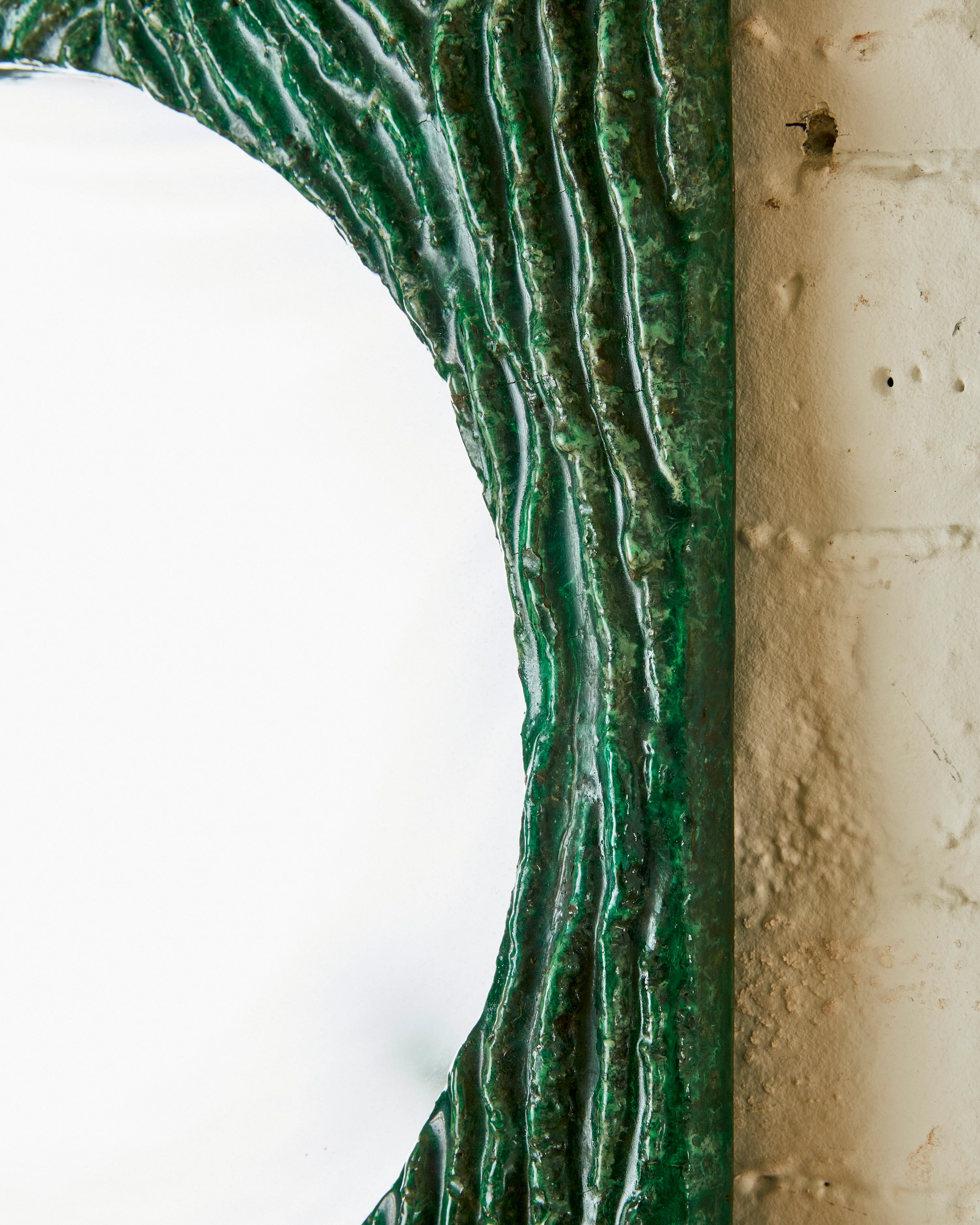 TEXTURIZED CERAMIC MIRROR C. 1960 - Image 4